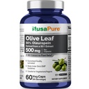 NusaPure Olive Leaf 50: 1 Extract, 500 mg Ekvivalentní k 25,000mg - 50% Oleuropein Vegan / Vegetarian - Super síla č. olej 60 Kapsle
