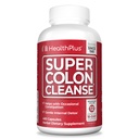 Zdraví Plus Super Colon Cleanse 120 Den Dodávka Gentle Gut Cleanse Detox, Psylium Husk, Probiotika pro zácpu Relief & Digestive Podpora, 480 Kapsle