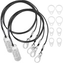 MEDca Work Aid Clips - Ochranný držák s Anti Lost Lanyard Cord - Lano s smyčkami a klipem a bezpečnostní klip Ideální pro za sluchovou pomůcku a osobní zvukové zesilovače, (Pack of 2)