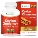 Čistě holistické Ceylon Skořice Kapsle 1500mg, 225 Vegan Skořice Kapsle, 75 Day Supply (25% více Služeb), Pravda Sri Lankan Cejlon Skořice Dodatek