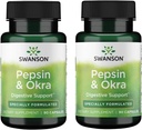 Swanson Pepsin '&' Okra 90 Caps (2 balení)