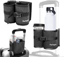 Perilogika Zavazadla Cestovní Cup Holder Hands Free Držák nápoje pro Suitcase Handle. Perfect Airplane Travel Essential Accessory Gift for Frequent Traveler, Flight Attendant nebo s dětmi (Dark Gray)