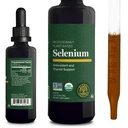 Globální léčebné centrum - Selen 200mcg, Selen Supplement Kapky s organickými složkami, Antioxidanty pro štítné žlázy a imunitní podporu, Non- GMO & gluten- Free, pro muže a ženy - 2 Fl Oz