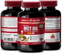 Příslušenství pro podporu energie - MCT Oil 3600MG, 100% čisté, střední řetězce triglyceridy - mct Oil Made with Coconut Oil, mtt Oil for Memory, mtt Oil for Brain, mtt Coconut Oil - 1B 120Soft