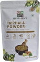 Triphala Powder Non GMO, gluten zdarma, 100% syrové, sourced z Indie, Bylinné Formule Amla, Haritaki, Bibhitaki, Baleno v Resealable Zip Lock Pouch (227 Gram)