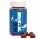 Testosteron Booster Gummies dodatek pro muže, posílení svalové růstu, Stamina a výkon s Tongkat Ali, Horny Goat Weed, Tribulus Terrestris, Fenugreek, & Maca (60 Počet (balení 1))