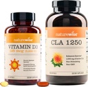 NatureWise Vitamin D3 5000iu (125 mcg) 1 rok Dodávka CLA 1250 Přírodní cvičení Vylepšení