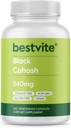 BESTVITE Black Cohosh 540mg (240 Vegetariánských kapslí) - No Stearates - No Fillers - Vegan - Non GMO - Gluten Free