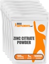 BulkSupplements.com Zinek Citrát prášek - Zinek doplňky, Zinek 30mg, Zinek prášek - Čistý zinek Citrát, pro imunitní podporu - Gluten zdarma, 100mg na Serving, 5kg (11 liber)