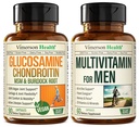 Vegan Glucosamine Chondroitin MSM Společná podpora Dodatek & Kompletní Multivitamin pro muže