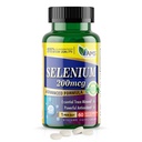 America Medic & Science Selen 200 mcg (1 balení 60 tablet) čistý doplněk stravy pro muže a ženy, esenciální stopová minerální a výkonný antioxidant nejlepší pro imunitní podporu a zdraví štítné žlázy