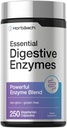 Horbäach Essential Digestivní Enzymy 124; 250 Kapsle 124; Výkonný enzym Blend pro muže a ženy 124; Non- GMO & gluten zdarma dodatek