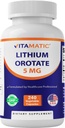 Vitamatic Lithium Orotate 5 mg, 240 Veggie Kapsle, Non- GMO, gluten Free.