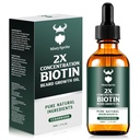 Beard Growth Oil - 2X Koncentrace Biotin Beard Oil pro muže (2 oz) - Přírodní Mens Beard Oil s arganovým olejem, Jojobový olej a vitamin, Beard Growth Softener, Moisturizer (Cedarwood)