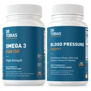 Dr. Tobias Omega 3 Rybí olej a krevní tlak Supplements for Heart, Brain, Imunity, Circulatory Health, with Vitamin C, B6, B12, Niacin, Folát & Byliny