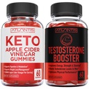Atlantis Nutrition Keto jablečný ocet 60 žvýkaček + Testosteron Booster 2- Pack (120 žvýkaček)