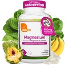 Zahler - doplněk hořčíku Kapsle 200 mg (60 Počet) Certifikované Kosher Bioactive Magnesium Citrát pro Max Absorpce - Přírodní hořčík Mineral pro muže a ženy - Nejlepší hořčík doplňky