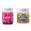 OLLY Gummy Active Imunity + Elderberry 45 Gummies & Kids Multivitamin Gummy Worms 70 Count