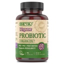 DEVA Vegan Probiotický dodatek - Pre, Pro, a Postbiotika pro trávicí zdraví, 5 miliard CFU, Soil- based, Spore- Forming, Dairy Free, FOS Prebiotika, pro ženy a muže, Veganské kapsle, 90 Počet