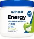 Nutricost Energy Complex (Green Apple) (60 Servings) - Čistá energie Powder, 300g Dietní dodatek