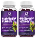 Glucosamine Chondroitin Gummies - 2- Pack, Extra Strength 1500mg Glucosamine s MSM & Elderberry, Flexibilita Podpora, Nejlepší Chrupavka a Imunitní Supplement pro muže a ženy - 120 Počet
