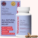 Ženy Menopauza Doplňky pro ženy - Perimenopauza & Menopauza Hotflashes Relief, Noční pocení, Vaginální suchost, Mozková mlha a Mood Support - Hormon & Estrogen- Free - 30 Kapsle