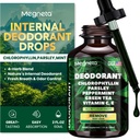 Chlorofyl tekuté kapky - tělo deodorační dodatek pro ženy a muže - Detox, Energy & Skin Health Support- Vegan, Non- GMO, 2 Fl Oz
