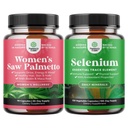 Balení extra sílu pilu Palmetto pro ženy a čisté selen štítné žlázy Supplement - DHT Blokování nickening vlasové vitamíny pro vypadávání vlasů - Antioxidant dodatek a přírodní imunitní booster
