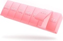 Barhon Velký Týdenní Pořadatel pilulek, Velký Vitamin Pořadatel Pouzdro na 7 dní, Cestovní medicína Pill Box držet různé doplňky a rybí olej, Sakura Pink