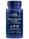 Life Extension Super Selen Complex, 200 mcg - 3 formy selenu, vitamín E - Cellular Health & Longevity Support - Gluten- Free, Non- GMO, Vegetariánské, 1 Daily - 100 Kapsle