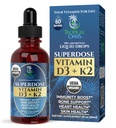 USDA Organic Liquid Vitamin D3 K2 Kapky pro dospělé 124; Superdávka 8000IU čistý vitamin D3 FLAVI124; 60 Serv FLAVI124; Vitamin D K2 dodatek pro imunitní podporu a zdraví kostí 124; 98% Absorpce FLAVI124; Vegan, Non- GMO FLAVI124; 2 Fl Oz