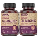 DEVA Vegan hořčík doplněk 2- balení, Plus zinek, vitaminy C, D & K, Boron, 90 tablet