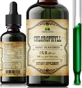 Chlorofyl Liquid Drops - Organic Natural Detox & Cleanse Support - Boost Energy, Immunity & Metabolismus - Vegan, Non- GMO, Mint Flavor, 2 fl oz - Sodná měď Chlorofylin Extract - Made in USA