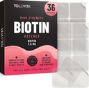Biotinové náplasti - 36 Pcs CLAS124; 7, 5 mg Biotinum s esenciálními vitamíny a minerály CLAS124; podporuje zdravé vlasy, silné nehty a zářivé kůže CLAS124; Easy- to- Use for Beauty and Active Lifestyles