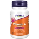 Nyní doplňky, Vitamin A 10 000 IU, Oční zdraví *, Základní výživa, 100 Softgels
