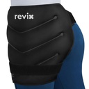REVIX Extra velké Hip Ice Pack Wrap Po operaci, opakovaně použitelný gel studené balení pro Hip nahrazení zotavení, Sciatic Nerve, Cold Therapy Hip Flexor Kompression Wrap, černá