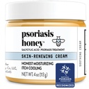 PSORIASIS HONEY Skin- Renewing Cream - Eczema & Seborrheic Dermatitis Cream - Psoriáza Léčba kůže, zarudnutí a Itch Relief (4oz)