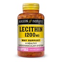 MASON NATURAL Lecithin 1200 mg - Zdravý kardiovaskulární systém, podporuje jaterní a reprodukční zdraví, 100 Softgelů