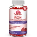 Iron Gummies: New Formule 20 mg Iron per Serving Plus Vitamin C, Zinek, B Complex. Železné gumy pro ženy a muže. Anémie dodatek pro únavu, Prenatální těhotná - Vegan, Kosher- 90 Ct