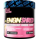 EVL Ultimate Pre Workout Powder - Termogenní Tuk Burn Support Preworking Powder Drink for Lasting Energy Focus and Stamina - ENGN Shred Intense Creatine Free Preworking Drink Mix - Pink Lemonade