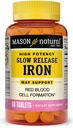 Mason Natural Slow Release Iron, Porovnat s aktivními složkami v pomalé Fe, 60 tablet
