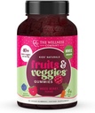 The Wellness Company Kids Naturals Fruits & Veggie Gummies - Denní výživová podpora 124ct (1 měsíční dodávka)
