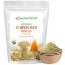 Z Přírodní potraviny Organické dýně Seed Protein Powder - Nutrient- Dense Fiber dodatek, Vegan dýně Protein prášek pro vlasy kůže nehty Svalové zdraví - Ideální pro Smoothies Shake Pečení recepty, 5 liber