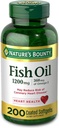 Fish Oil od přírody je Bounty, Dietní dodatek, Omega 3. Podporuje srdce zdraví, 1200 Mg, 200 Rychlé uvolnění Softgels