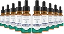 (10 Pack) Cortexi Ušní kapky Cortexi Zdravý Eardrum Oil podporuje zdravé uši Premium směs esenciální oleje 10 lahví
