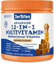 12-in-1 Dog Vitamíny & Probiotika 120 Měkké Chews - Organic Multivitamin s Glucosamine pro psy - Společná podpora doplněk pro psy všech věkových kategorií, velikosti, & Breeds, Podporuje pleť, srdce, imunita