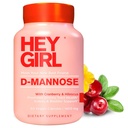 D Mannose Kapsle - Fast- působící doplněk UTI - Čisté a flush nečistoty - s přírodním D-Mannose prášek, brusinky, ibišek a pampeliška - Alternativa k brusinky pro ženy, 60 Kapsle