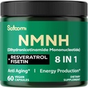 8in1 NMNH - NMN dodatek Alternative - NAD dodatek k podpoře NAD úrovně přidány Fisetin, Resveratrol, Quercetin, Turmeric, Berberine, Vitamin D3 & C - 60 Počet na 30 dní