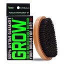 GROW Boar Bristle Beard Brush & 360 Wave Brush for Men - Beard and Mustache Growth Brush - Beard Brush for Men & Follicle Stimulator - Exfoliate, Detangle & Boost Circulation - USA Made