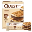 Quest Nutrition S 'mores Protein Bar, 21g Protein, 4g Net Carbs, 1g Sugar, Gluten Free, Keto Friendly, 4 Počet